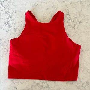 Red conscious crop top